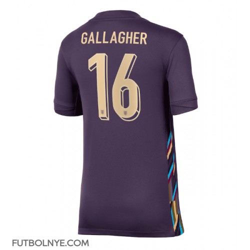 Camiseta Inglaterra Conor Gallagher #16 Visitante Equipación para mujer Eurocopa 2024 manga corta